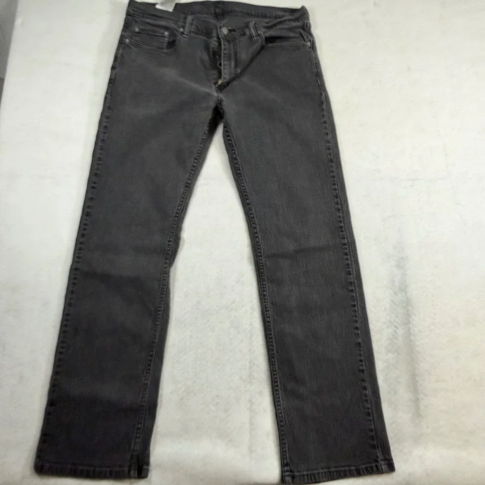 Levis 559 Relaxed Straight Jeans Mens 36x34 Faded Black Charcoal Denim Pants